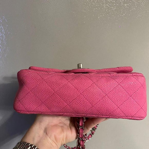 Chanel caviar leather pink small bag - Picture 7 of 16